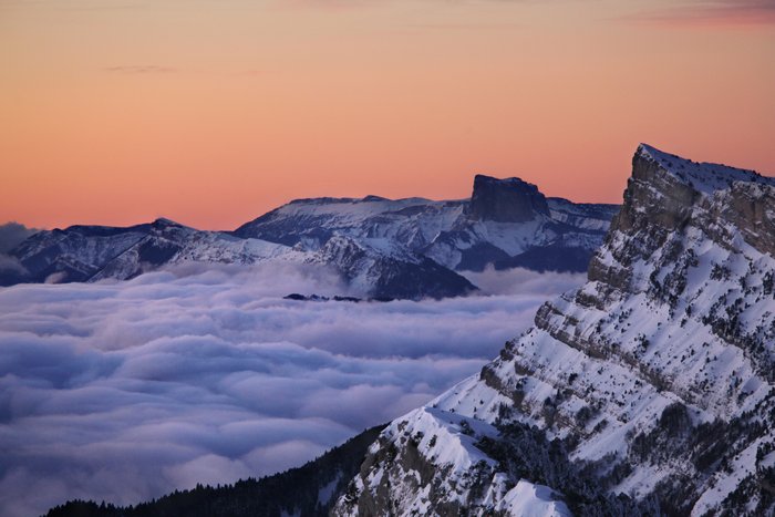 Ciel coloré Mont Aiguille
